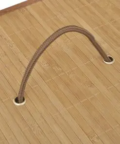 vidaXL Bamboo Laundry Bin Rectangular Natural