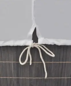 vidaXL Bamboo Laundry Bin Rectangular Dark Brown