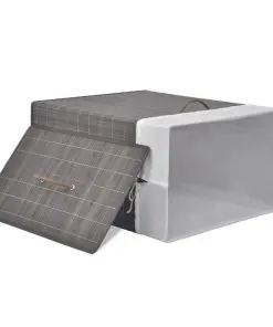 vidaXL Bamboo Laundry Bin Rectangular Dark Brown