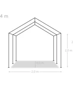vidaXL Party Tent PE 2×4 m White