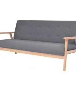 vidaXL Sofa Set 2 Pieces Fabric Dark Grey