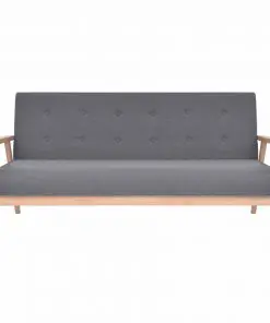 vidaXL Sofa Set 2 Pieces Fabric Dark Grey