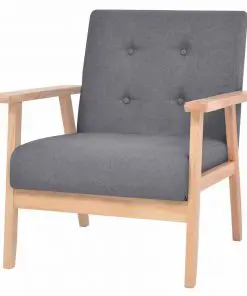 vidaXL Sofa Set 2 Pieces Fabric Dark Grey