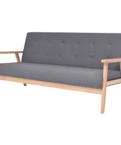 vidaXL Sofa Set 2 Pieces Fabric Dark Grey