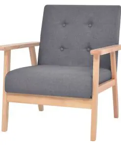 vidaXL Sofa Set 3 Pieces Fabric Dark Grey