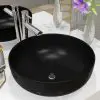 vidaXL Basin Ceramic Round Black 41.5×13.5 cm
