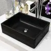 vidaXL Basin Ceramic Rectangular Black 41x30x12 cm
