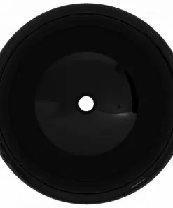 vidaXL Basin Ceramic Round Black 40×15 cm