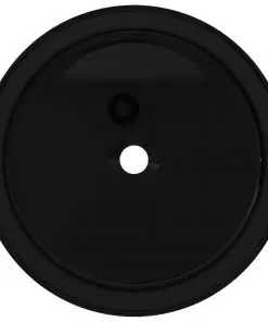 vidaXL Basin Ceramic Round Black 40×15 cm