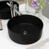 vidaXL Basin Ceramic Round Black 40×15 cm vidaXL Basin Ceramic Round Black 40×15 cm