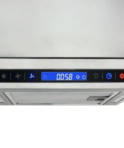 vidaXL Island Range Hood LCD Display Touch Sensor 756 m³/h LED