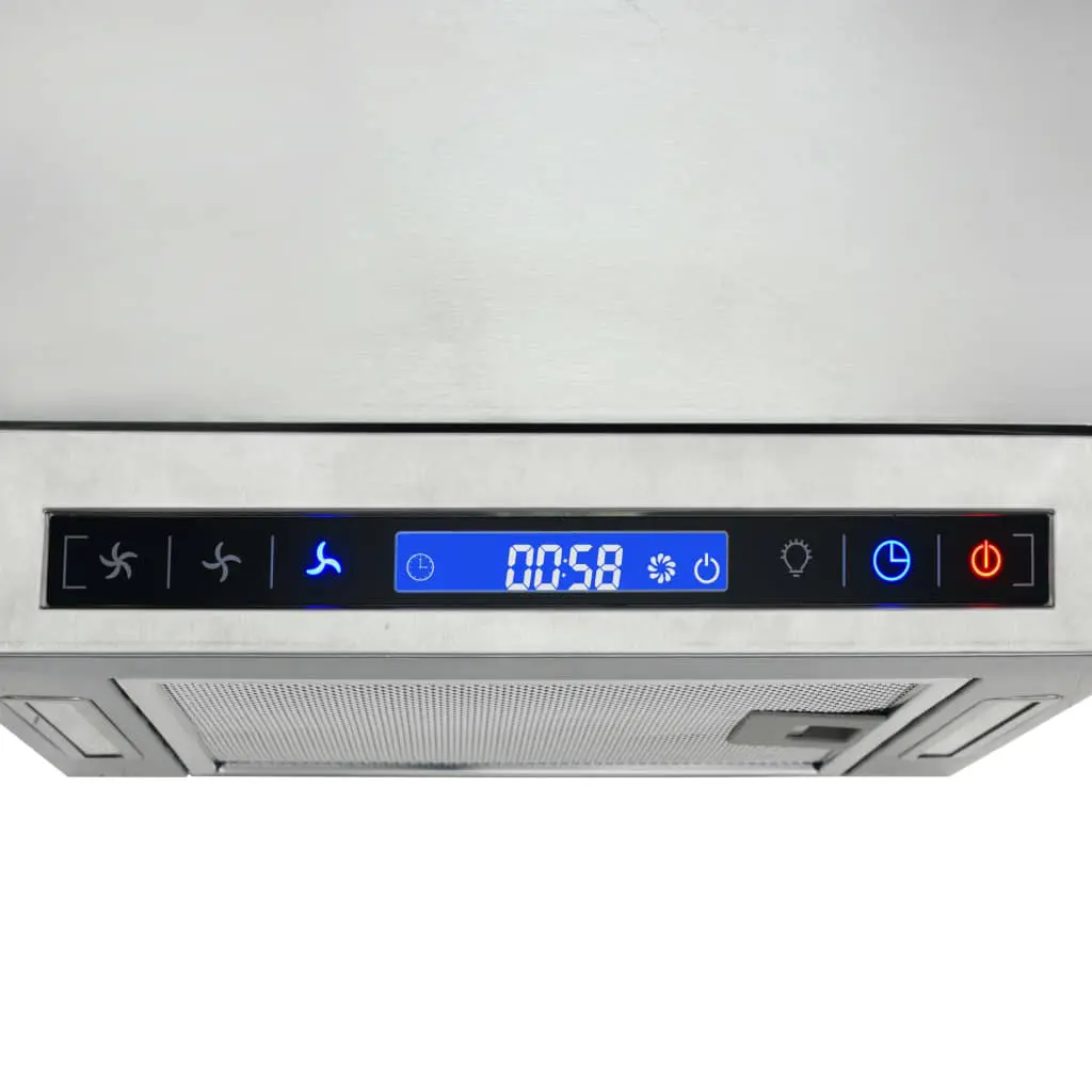 vidaXL Island Range Hood LCD Display Touch Sensor 756 m³/h LED