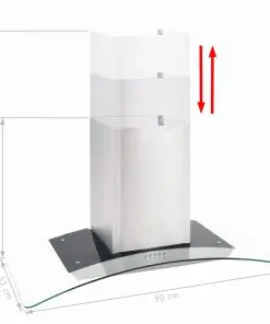 vidaXL Wall Mounted Range Hood 90 cm Stainless Steel 756 m³/h LED