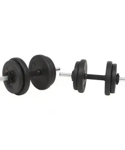 vidaXL Barbell and Dumbbell Set 30 kg