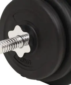 vidaXL Barbell and Dumbbell Set 30 kg