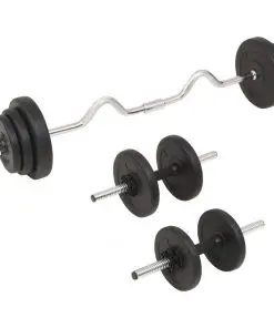 vidaXL Barbell and Dumbbell Set 30 kg