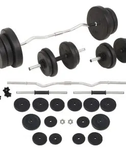 vidaXL Barbell and Dumbbell Set 60 kg