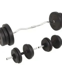 vidaXL Barbell and Dumbbell Set 60 kg