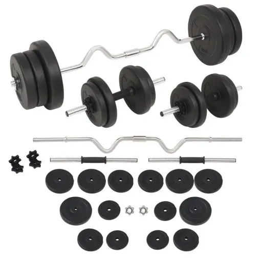 vidaXL Barbell and Dumbbell Set 60 kg