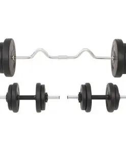 vidaXL Barbell and Dumbbell Set 60 kg