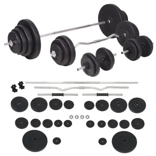 vidaXL Barbell and Dumbbell Set 120 kg