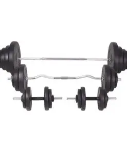 vidaXL Barbell and Dumbbell Set 120 kg
