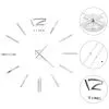 vidaXL 3D Wall Clock Modern Design 100 cm XXL Silver vidaXL 3D Wall Clock Modern Design 100 cm XXL Silver