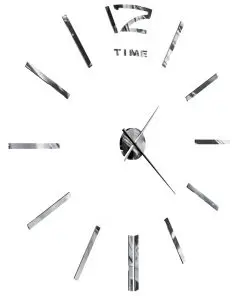 vidaXL 3D Wall Clock Modern Design 100 cm XXL Silver