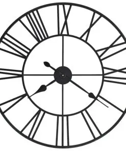 vidaXL Vintage Wall Clock with Quartz Movement Metal 80 cm XXL