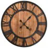 vidaXL Vintage Wall Clock with Quartz Movement Wood and Metal 60 cm XXL