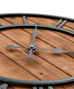 vidaXL Vintage Wall Clock with Quartz Movement Wood and Metal 60 cm XXL