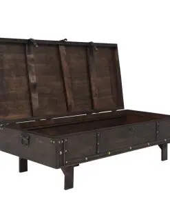 vidaXL Coffee Table Solid Wood Vintage Style 120x55x35 cm