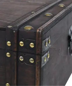 vidaXL Coffee Table Solid Wood Vintage Style 120x55x35 cm