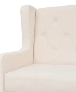 vidaXL Sofa Set 2 Pieces Fabric Cream White