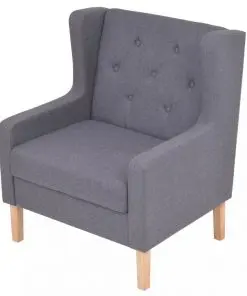 vidaXL Sofa Set 2 Pieces Fabric Grey