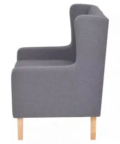 vidaXL Sofa Set 2 Pieces Fabric Grey