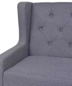 vidaXL Sofa Set 2 Pieces Fabric Grey