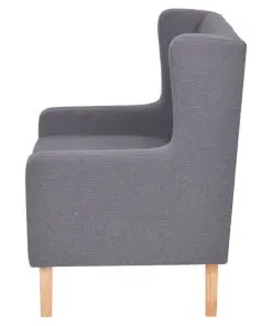 vidaXL Sofa Set 2 Pieces Fabric Grey