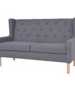 vidaXL Sofa Set 3 Pieces Fabric Grey