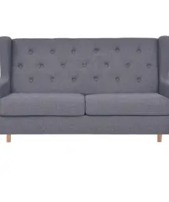vidaXL Sofa Set 3 Pieces Fabric Grey
