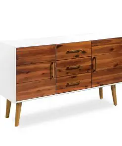 vidaXL Sideboard Solid Acacia Wood 115x35x70 cm