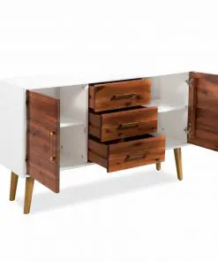 vidaXL Sideboard Solid Acacia Wood 115x35x70 cm