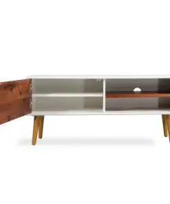 vidaXL TV Cabinet Solid Acacia Wood 120x35x45 cm