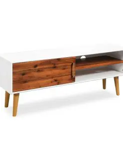 vidaXL TV Cabinet Solid Acacia Wood 120x35x45 cm