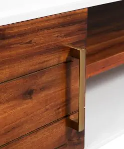 vidaXL TV Cabinet Solid Acacia Wood 120x35x45 cm