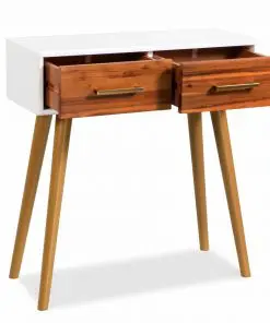 vidaXL Console Table Solid Acacia Wood 70x30x75 cm