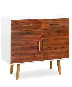 vidaXL Sideboard Solid Acacia Wood 90×33.5×83 cm
