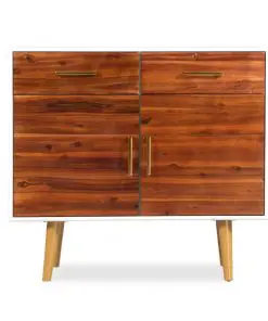 vidaXL Sideboard Solid Acacia Wood 90×33.5×83 cm