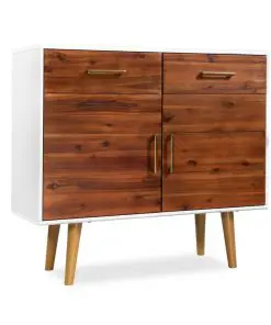 vidaXL Sideboard Solid Acacia Wood 90×33.5×83 cm