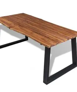 vidaXL Dining Table Solid Acacia Wood 180×90 cm